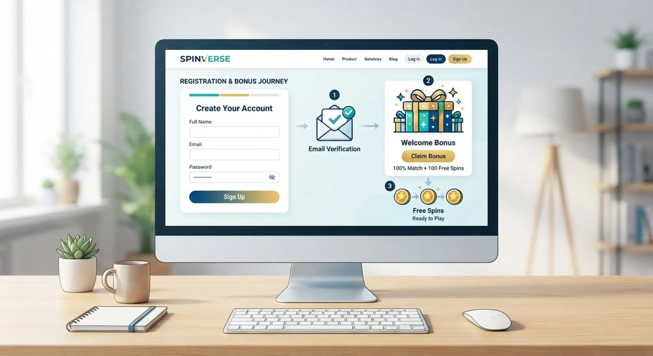 Proces rejestracji i odbioru bonusu online